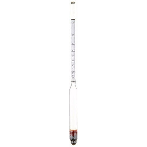 Proof &amp; Tralle Hydrometer Alcohol Meter Distilling Test Spirit Scale 0-200% Case