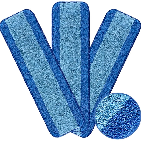 3 Pack Microfiber Cleaning Pad for Bona Spray Mop, Multi-Surface Floor Mop Hardwood Laminate Floor Replacement Mop Pad