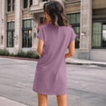 thumbnail image 4 of SUNBS Dresses for Womens Summer Spring T Shirt Dress Vacation Beach Mini Sundress Loose Clothes with Pockets, 4 of 7