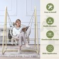 thumbnail image 7 of Royard Oaktree Macrame Swing Chair with Metal Stand, Indoor/Outdoor Hammock Chair Cotton Rope Hanging Chair, Boho Swing Chair for Bedroom, Living Room, Patio, Balcony, Garden, 7 of 7
