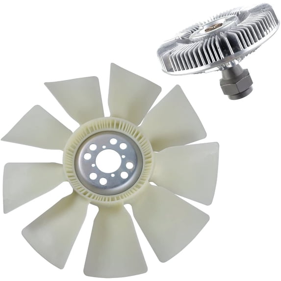 A-Premium Engine Cooling Fan Blade and Clutch Replacement for Ford F-250 F-350 F-450 F-550 Super Duty 1999-2003 Excursion 2000-2003 2-PC Set