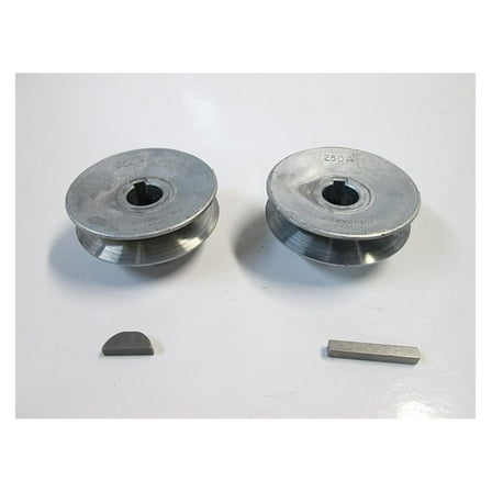 Table Saw Pulley Set 2.5 Inch - Sears 5/8 Inch Arbor Motor Pulley Kit - Replacement Parts for 10 Inch Belt Drive Saws - Includes Keys