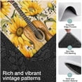 thumbnail image 3 of Beige Music Sunflower Guitar Pattern Kitchen Rugs Sets Of 3,Kitchen Runner Rugs Non Skid Washable,Decorative Kitchen Floor Mats for Kitchen,Sink,Laundry,17"x30"+ 17"x47" + 17"x59", 3 of 6