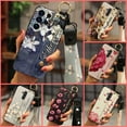 thumbnail image 3 of LYM-Phone Case For Samsung Galaxy S25 Ultra, Durable Anti-knock Dirt-resistant ring Phone Holder Waterproof Silicone Kickstand Soft case Wrist Strap Shockproof Back Cover Flower Lanyard, 3 of 9