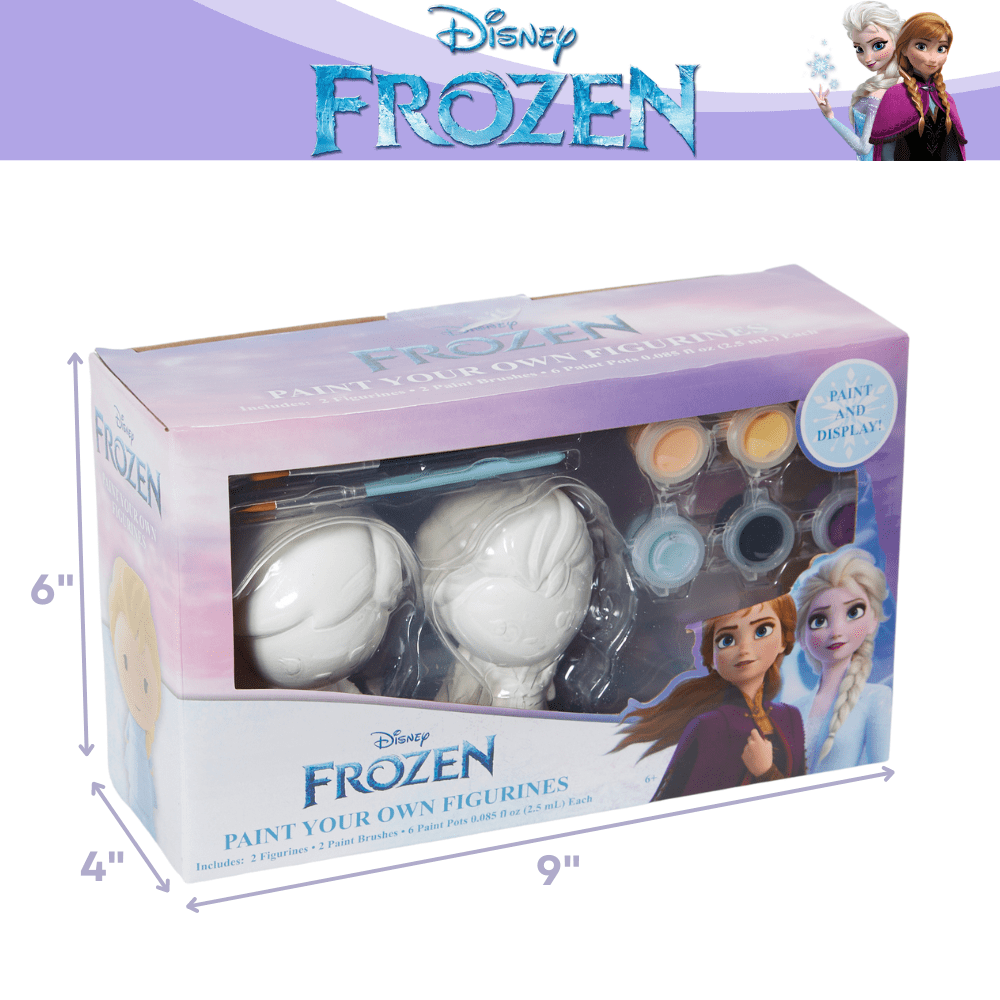 Disney Frozen Elsa Anna Figurines DIY Paint Set Arts and Crafts for Kids Age 6+