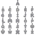 thumbnail image 2 of Collar con cadena de cobre trenzada y colgante de piedra de circonita Yuxing 26 letras 'u' 18 k en platino, 2 of 4