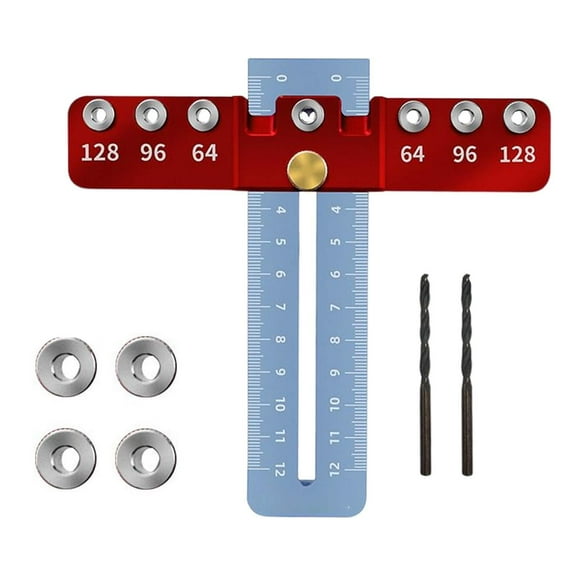 hengtong Door Hole Handle Punch Drill Guide Ruler Set 2