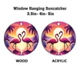thumbnail image 4 of Lotusprinthandmade Pink Flamingo Custom Shape Window Hanging Suncatcher 8.9in, decorative flamingo suncatcher gift, 4 of 6