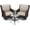 Red, variant on EastVita PioneerWorks Outdoor Swivel Wicker Glider Patio Chairs with Table Set 3 Pieces Outdoor Bistro Set with 4”Thick Cushions and Coffee Table for Porch Balcony Deck (Beige)