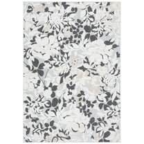 SAFAVIEH Cabana Rayen Floral Indoor/Outdoor Area Rug, Ivory/Charcoal, 3' x 5'
