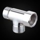 thumbnail image 1 of G1/2" Brass 3 Way Diverter - Universal Shower Tee Adapter - Shower Hose Diverter for Portable Bidet and Sprayer - Chrome, 1 of 5