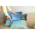 thumbnail image 3 of Ambesonne Travel Throw Pillow Cover 2 Pack, Anse Lazio Beach Surf, 18", Turquoise Blue Green, 3 of 6