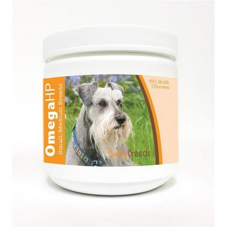 UPC: 0840235111054 | Healthy Breeds Miniature Schnauzer Omega HP Fatty Acid Skin and Coat Support Soft Chews