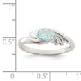 thumbnail image 2 of 925 Sterling Silver Light Blue Oval Cubic Zirconia Ring, 2 of 2