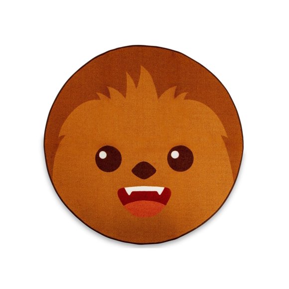 Alfombra Ukonic Star Wars Chewbacca redonda de poliéster, 132 cm