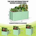 thumbnail image 2 of Towallmark 6x3x2 FT Raised Garden Bed, Rectangular Galvanized Metal Planter Box, Outdoor Garden Beds for Vegetables Flowers Plants, Green, 2 of 9