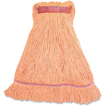 Genuine Joe Narrow Band Blend Lg Loop Wet Mop 12oz. 12/CT Orange LOR1BCT