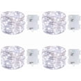 thumbnail image 2 of Set of 4 Battery Operated Mini Led Fairy Light Dewdrop Lights with Timer 6 Hours on/18 Hours Off for Christmas Party Decorations,30 LEDs,10 Feet Silver Wire (Cold White with Waterproof Battery Box), 2 of 8