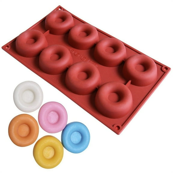 Hilingoto Clearance 8-In-1 Donut Silicone Cake Mold 52, Silicone Donut Cupcake Cake Candy Cookie Baking Mould Pan Christmas Clearance