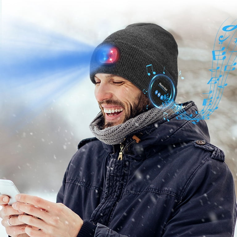 Viworld Bluetooth Beanie Hat with Light, Unisex USB  display picture 2