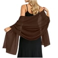 thumbnail image 2 of Women Sheer Chiffon Shawl Wrap Lightweight Scarf Elegant Evening Cover Up Soft Breathable Long Scarf for Dress Formal Party Wedding Beach Sunscreen Wrap Fashion Accessory Gift Idea, 2 of 8