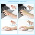 thumbnail image 4 of MANBASNAKE Cloud Mouse Pad Wrist,Ergonomic Leather Waterproof Coaster for PC,Pain Relief-White, 4 of 7