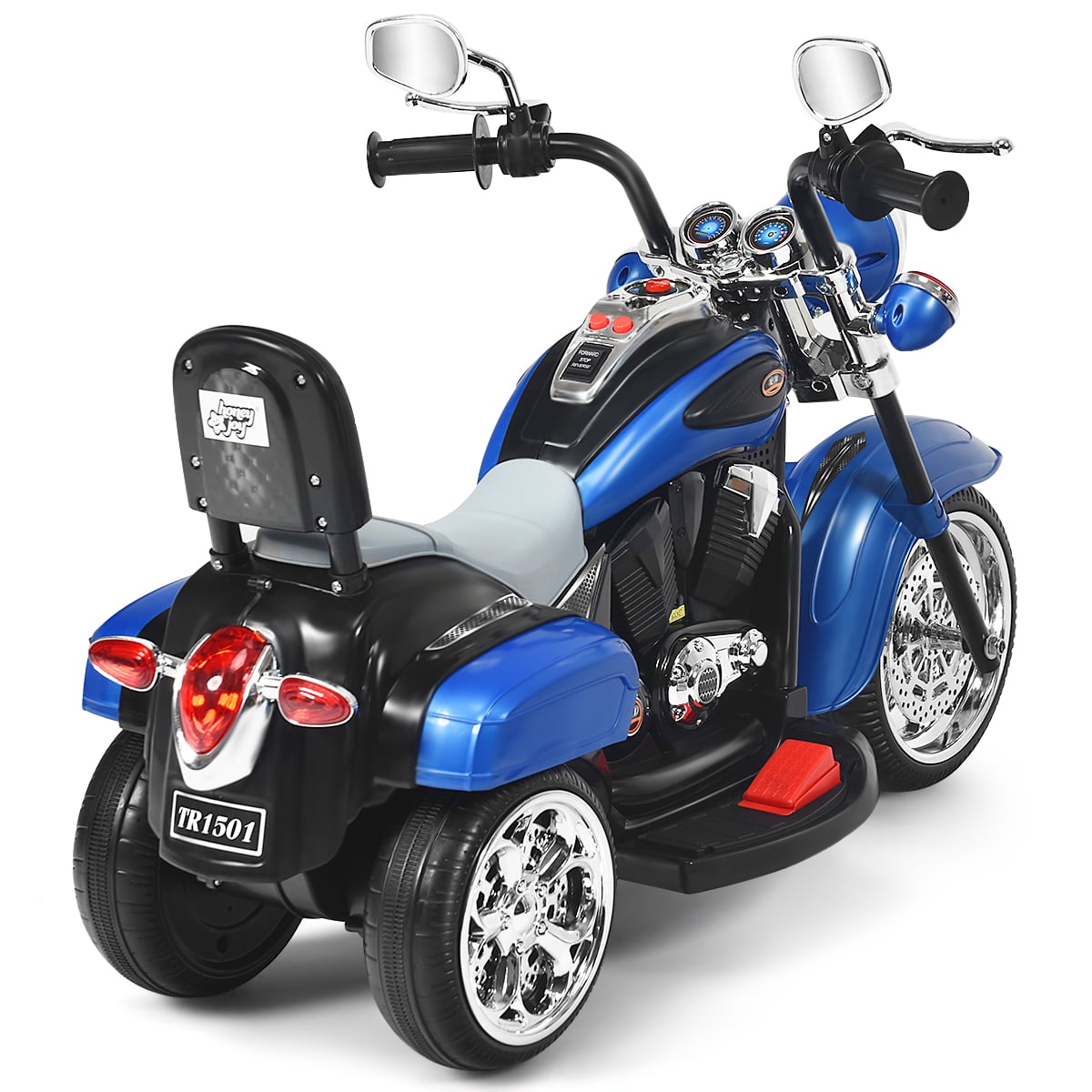 Costway 3 Wheel Kids Ride On Motorcycle 6V Battery Powered Electric Toy Blue