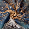 thumbnail image 3 of Tree of Life Wall Tapestry Starry Forest Nature Galaxy Boho Wall Hanging 40 x 30 Inches for Bedroom Living Room Dorm, 3 of 6