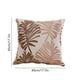 thumbnail image 3 of Funda de almohada grande de terciopelo de 45 x 45 cm | Suave, transpirable y lavable, para cama, sofá, playa | Café, gris, verde y naranja, 3 of 6