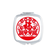 thumbnail image 1 of Chinese New Year Paper Cutting Dog Square Mirror Portable Compact Pocket Makeup Double Sided Glass, 1 of 3