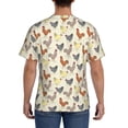 thumbnail image 3 of Vsdgher Funny Chicken Print Men's Dry Fit Mesh Athletic Shirts Moisture Wicking Tennis T-Shirt Tops, 3 of 9