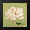 thumbnail image 2 of Scarvey, Emma 20x20 Black Modern Framed Museum Art Print Titled - Peony on Olive II, 2 of 5