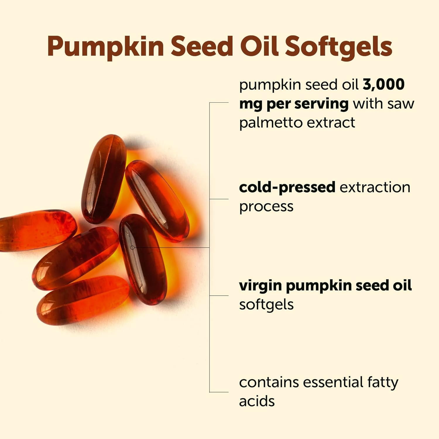 Micro Ingredients Pumpkin Seed Oil with Saw Palmetto,300 Softgels | Cold Pressed Essential Fatty Acids, & Phytosterols