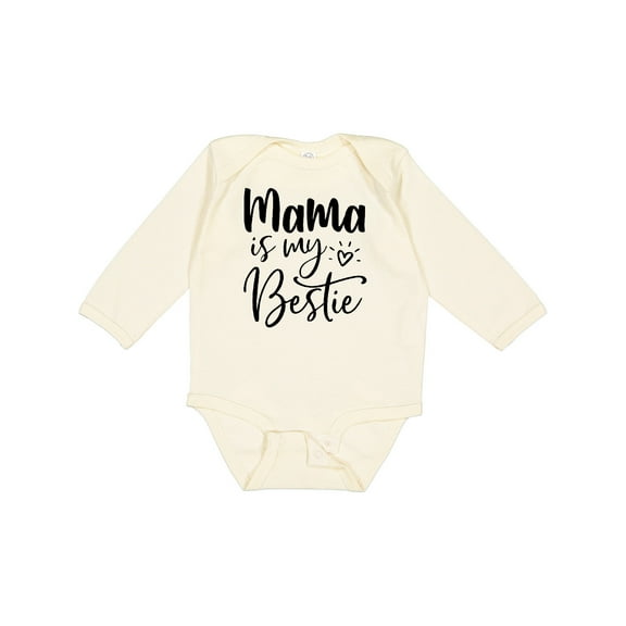 Inktastic Mama is My Bestie Boys or Girls Long Sleeve Baby Bodysuit