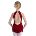 thumbnail image 2 of LiiYii Justaucorps de Danse Jazz Latin Scintillant pour Filles Rumba Samba Salsa Bourgogne 12, 2 of 7