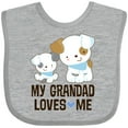 thumbnail image 3 of Inktastic My Grandad Loves Me Grandson Puppy Boys Baby Bib, 3 of 4