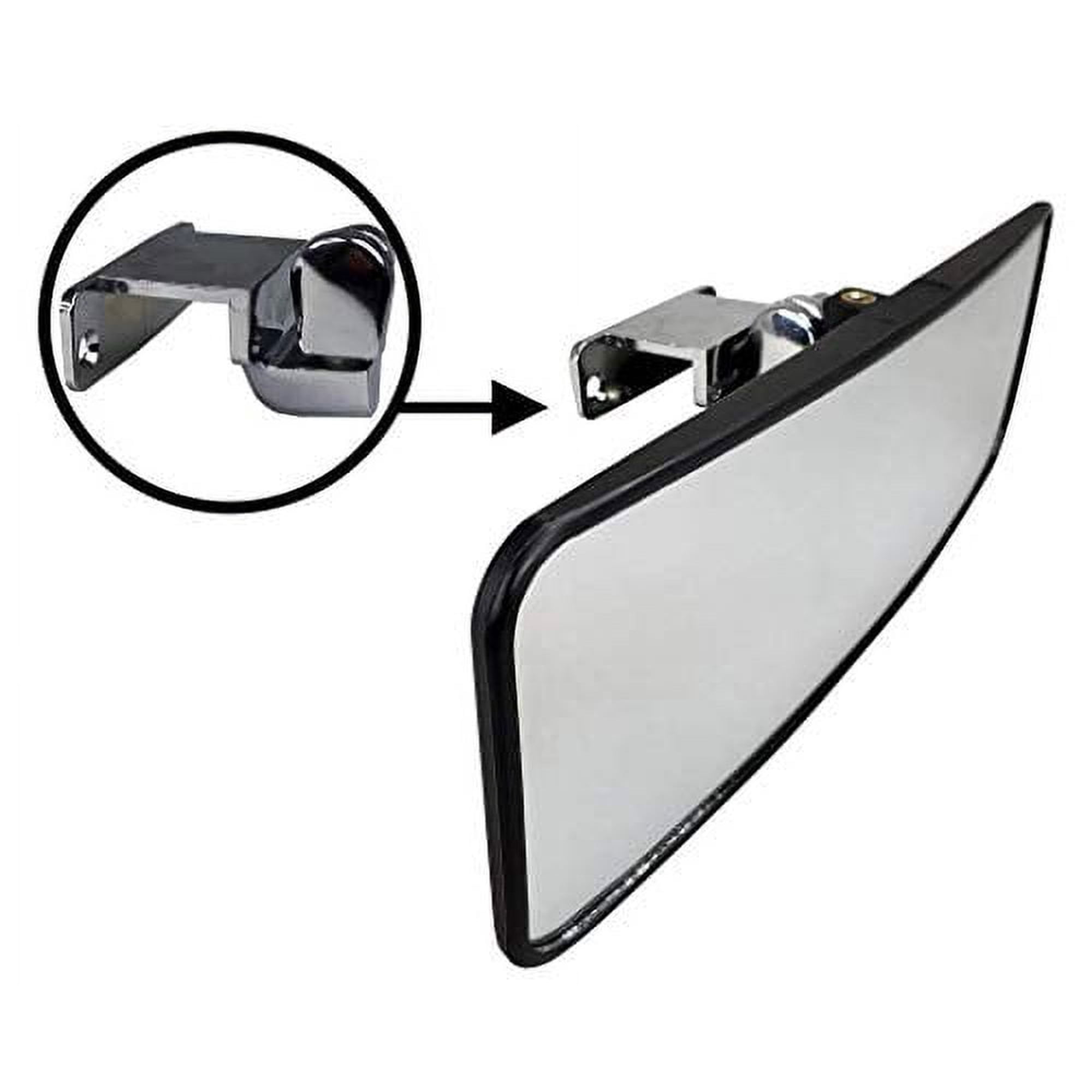 Pactrade Marine Boat Ski Wide Mirror Tinted Black Deck Windshield Mounted Dash