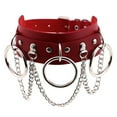 thumbnail image 2 of Qarigey Harajuku Chocker Sexy Lock Key Remaches Black Goth Punk Chokers Gothic Gargantilla Collar para mujeres Hip Hop Cosplay Ropa, zapatos y accesorios Miscelánea rojo, 2 of 6