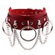 thumbnail image 4 of Minnieouse Harajuku Chocker Sexy Lock Key Remaches Black Goth Punk Chokers Gothic Gargantilla Collar para mujeres Hip Hop Cosplay Ropa, zapatos y accesorios Miscelánea rojo Minnieouse PS11274-03, 4 of 6