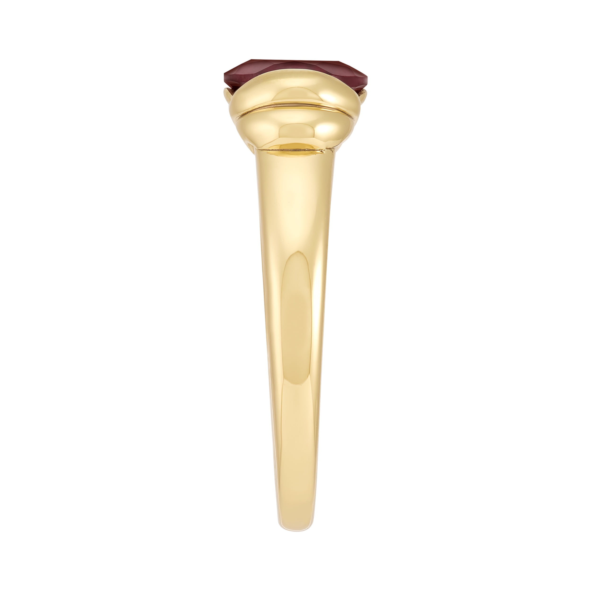Brilliance Fine Jewelry Oval Garnet Ring in 14KT Gold Plated Sterling Silver