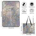 thumbnail image 2 of Pastel Circles Leafy Gold Branches Outdoor Picnic Blanket, Foldable Waterproof Beach Mat, Portable Beach Blanket for Beach Camping, Hiking, Family Concerts, 2 of 8