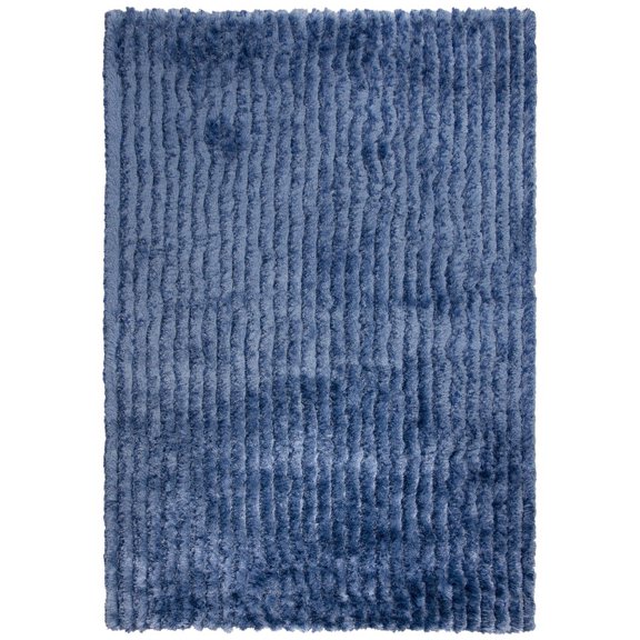 Gatney Rugs Explorer Shag Area Rug DRA104 Blue Single-Color Deep Pile 5' x 7' 6" Rectangle