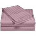 thumbnail image 4 of 1200 Thread Count Full Size Deep Pocket Stripe Cotton Sheet Set (Full, Purple), 4 of 5