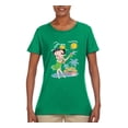 thumbnail image 2 of Wild Bobby Betty Boop Island Girl Paradise Betty Boop Womens T-Shirt, Kelly, Small, 2 of 5
