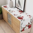thumbnail image 4 of Red Green Valentine's Day Table Runner - 120 Inch Long, Kitchen Dining Table Runner Dresser Scarves, Summer Botanical Floral Farmhouse Farmhouse Decor for Coffee Tables Wedding Party Banquet, 4 of 8