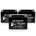 thumbnail image 5 of 3 Pack - YTX4L-BS Battery Replacement for (3Ah, 12v, Sealed) Factory Activated, Maintenance Free Battery - Compatible with 1990 Suzuki DR350S, 1990 Suzuki DR250S, 1993 Suzuki DR350S, 5 of 7