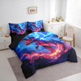 thumbnail image 3 of Homewish Ancient Dinosaur 7-Piece Twin Bedding Sets,Cartoon Dino Bedding Comforter Set,Orange Blue Sheet Sets For Boys Teens,Breathable Home Decor Reversible, 3 of 8