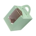 thumbnail image 2 of Baking Packaging MaFen Box 1 Single CUPCAKE Handheld Window Cup Cake Box Pudding Box, 2 of 9