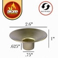 thumbnail image 3 of Ner Mitzvah, Safety (Center Pin) Candle Holder - Nickel Plated, Gold Drip Cup (2 Pack), 3 of 5