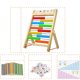 thumbnail image 2 of Marco de cálculo con regla de cálculo Bestdon, ábaco de escuela primaria para niños para contar y aritmética, 100 cuentas multicolores con palos para contar, tarjetas numéricas del alfabeto, 2 of 7